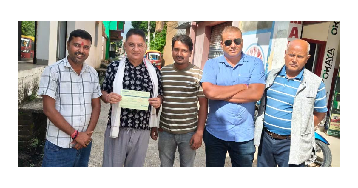 बाढीपीडितको राहतका लागि नेपाली काङ्ग्रेस बाराद्वारा २ लाख १ हजार सहयोग
